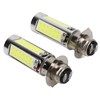 2x 6000K White H6M COB LED Motor Bike/ATV Headlight Fog