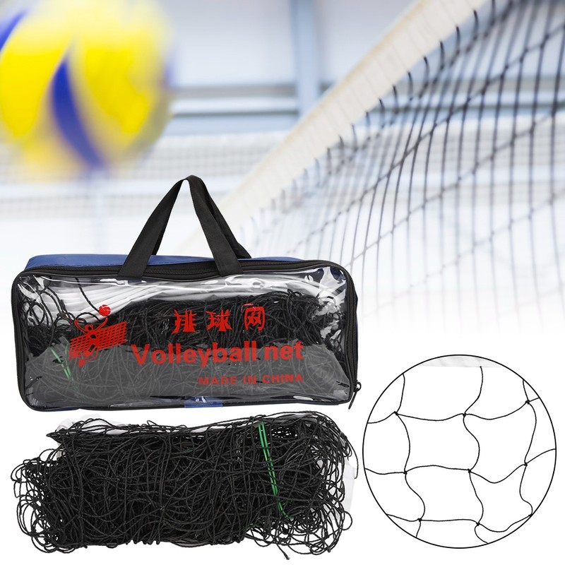 Standard Beach Volleyball Net Professional Covered Edge Steel Wire Rope