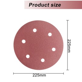 20 Pack 9 Inch 6 Hole 40 Grit Hook-and-Loop Sanding Discs - Aluminum Oxide Sander Disc Grinding Abrasive Sandpaper for ‎9" Powe Drywall Sander.