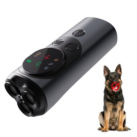 2025 Rechargeable Ultrasonic Dog Bark Deterrent, Anti-Barking Sonic Trainer, 50FT Range, LED Screen Display, Safe & Effective Bark Control, No Shock, for Indoor & Outdoor Pet Training