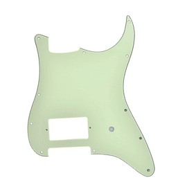 KAISH 11 Hole ST/Strat Style One Humbucker Guitar Pickguard Scratch Plate for Delonge Stratocaster/Strat Mint Green 3 Ply