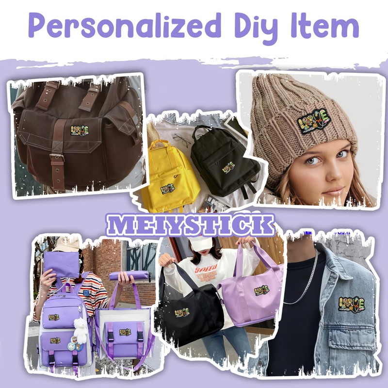 MEIYSTICK Love Nurse Life Embroidery Patches for Clothes Backpacks Hats