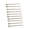 JINGLING 10Pcs 1/4" inch Diamond Ball Burrs 6mm Round Head