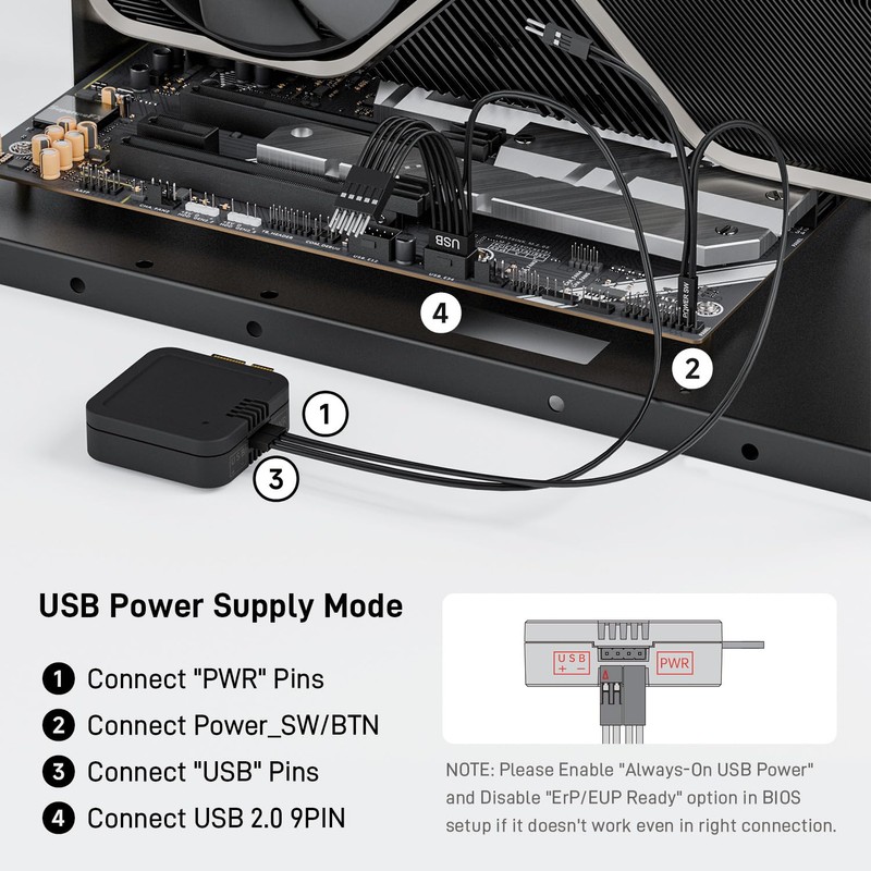 Wireless PC Power Button, Remote PC Power Switch with PCIE