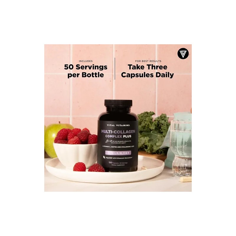 Vital Vitamins Multi-collagen Complex Plus Piel Uñas Cabello