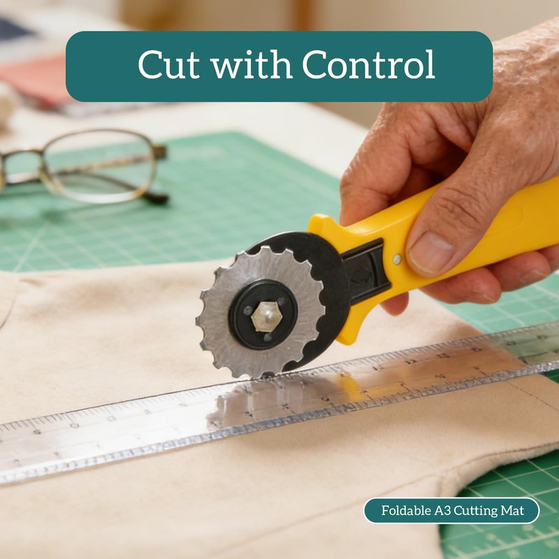Rotary Cutter Set for Sewing & Quilting, 28mm & 45mm