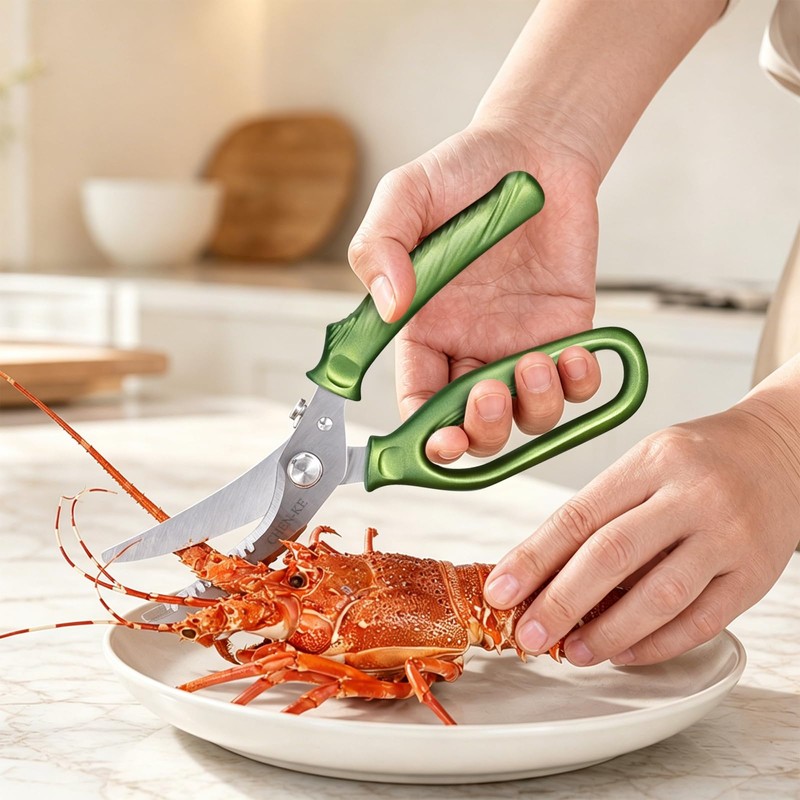 CHEN-KE Rust Resistant Heavy Duty Multipurpose Kitchen Shears-Green