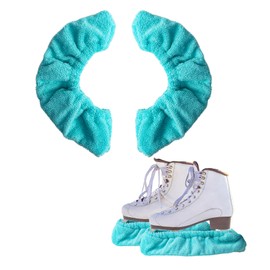 Klmnop Ice Skate Blade Cover, Skate Guards Skate Cover for Ice Skates, Figure Skates and Hockey Skates(PeacockBlue,M)