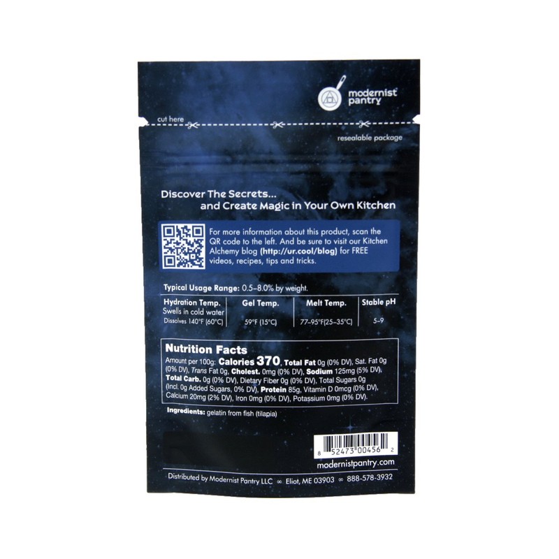 Pure Fish Gelatin Powder (250 Bloom) Gluten-Free OU Kosher Certified