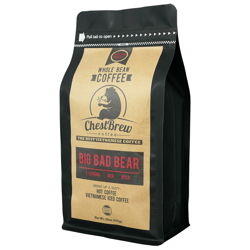 Chestbrew Whole Bean Coffee. Extra Strong Medium Roast Vietnamese Coffee