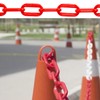 OFFIXYMERIC 100-Feet Plastic Chain Links, 1.4-Inch Link, UV-Resistant Safety Barrier