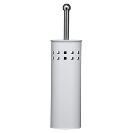 Premier Housewares Toilet Brush, Plastic Stainless Steel, White, M