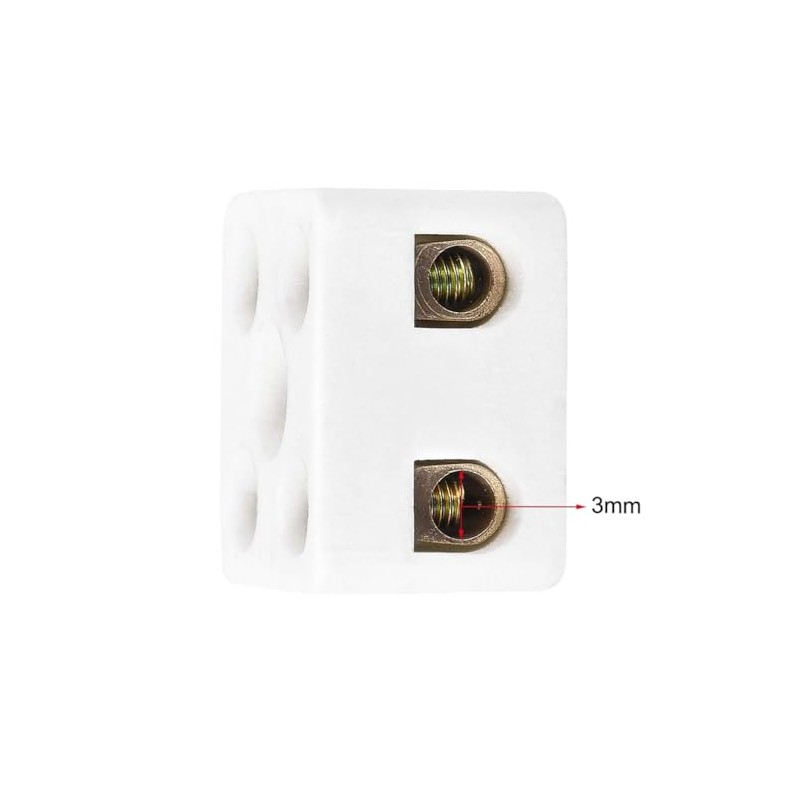 BOXONLY 2 Way High Temp Wire Connectors,Ceramic Connector for Wiring,21.5x19.5x14.2mm,10pcs
