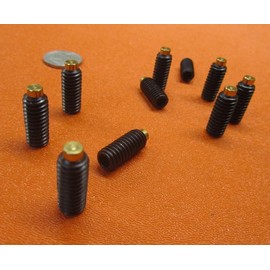 Black Oxide Steel Brass Tip Set Screw 5/16"-18 x .750" (3/4") Thread Length 20 pcs