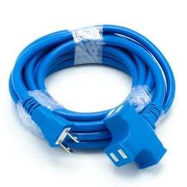 Super Soft Cross Extension Cord 5m 3 Way Extension Cord (Blue)