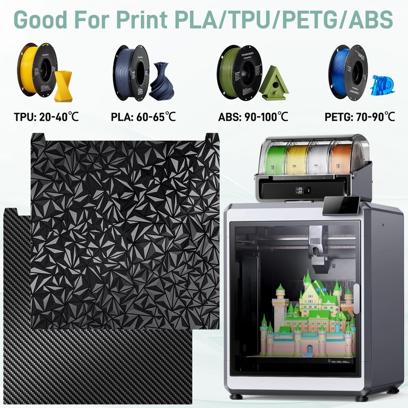 YIBEICO 2025 Upgrade Double Sided Build Plate for Creality K2