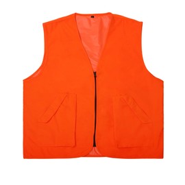 Roicaholy Men's Orange Hunting Vest, Waterproof and Ultra-quilt Fabric, with Pockets, Zip Up