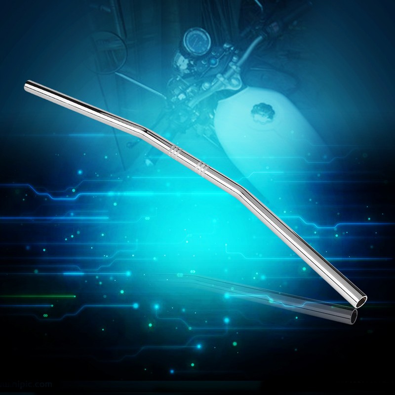 7/8Inch 22MM Motorcycle Retro Bend Handlebar Handle Bar Silver