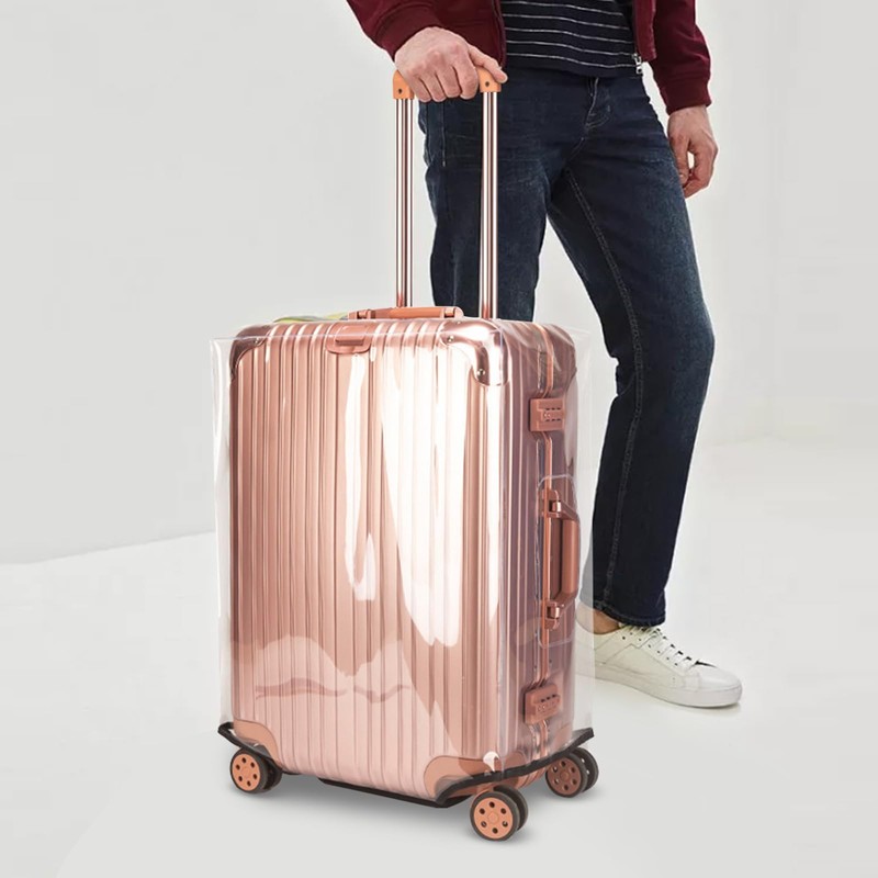 Abizarch 3Pcs Luggage Covers Waterproof PVC Suitcase Cover Dustproof Clear