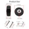 Luggage Replacement Wheels - 50 x 18mm, 8pcs Black Rubber