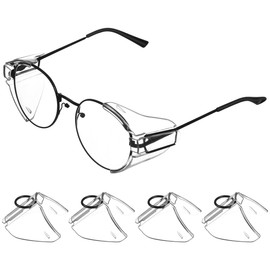 Frcolor 2 Pairs Frank Protector Goggles Glasses Side Guard Glasses Side Shield Clear Glasses Side Guard Glasses Side Guard Glasses Side Shield Glasses Side Shield Protective Glasses PC