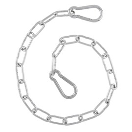 HOJLKLD Gate Chain Link, 20 Inch Stainless Steel Gate Link Chain Lock with Both-Ended Carabiners, Gate Latches Lock for Outdoor Fences Pet Cages Horse Goat Dog Stall Supplies