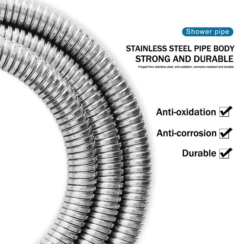 1-Meter Hi Flow Anti-Kink Protection Double Lock Flexible Stainless Steel
