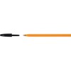 BIC Pack of 12 Ballpoint Pens fine Black Orange Héxagonal