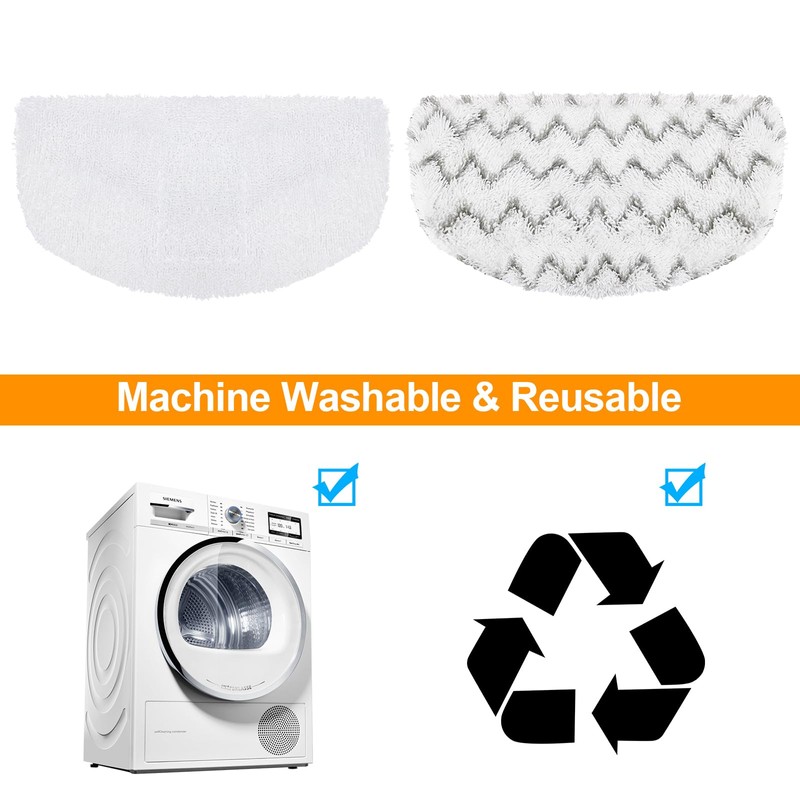 4 PACK Steam Mop Replacement Pads Compatible with Bissell Powerfresh