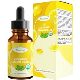 Lemon Balm Extract for Mood Support - Organic Lemon Balm Tincture for Immune Support and Digestive Health - Vegan Lemon Balm Liquid Drops for Adults and Kids for Enhanced Relaxation and Concentration