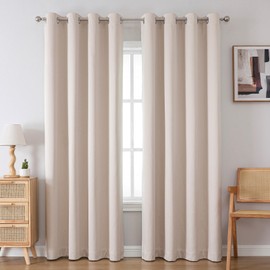 Airwill Blackout Window Curtain Panels - Set of 2 Thermal Insulated Grommet Drapes, Room Darkening Curtains for Living Room Bedroom Window (W52 x L108 Inch, 2 Panels, Dark Khaki)