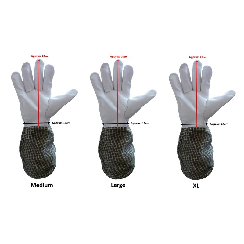 AGS Beekeeper gloves 3 Layer Ultra Ventilated Green Bee keeping