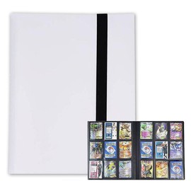 Vivva 9 Pocket Card Binder, Premium Trading Card Binder, 360/540 Double Sided Pocket PU Collection Binder, Collector Album, Card Folder for MTG, TCG, Sports Cards (540 pockets(White))