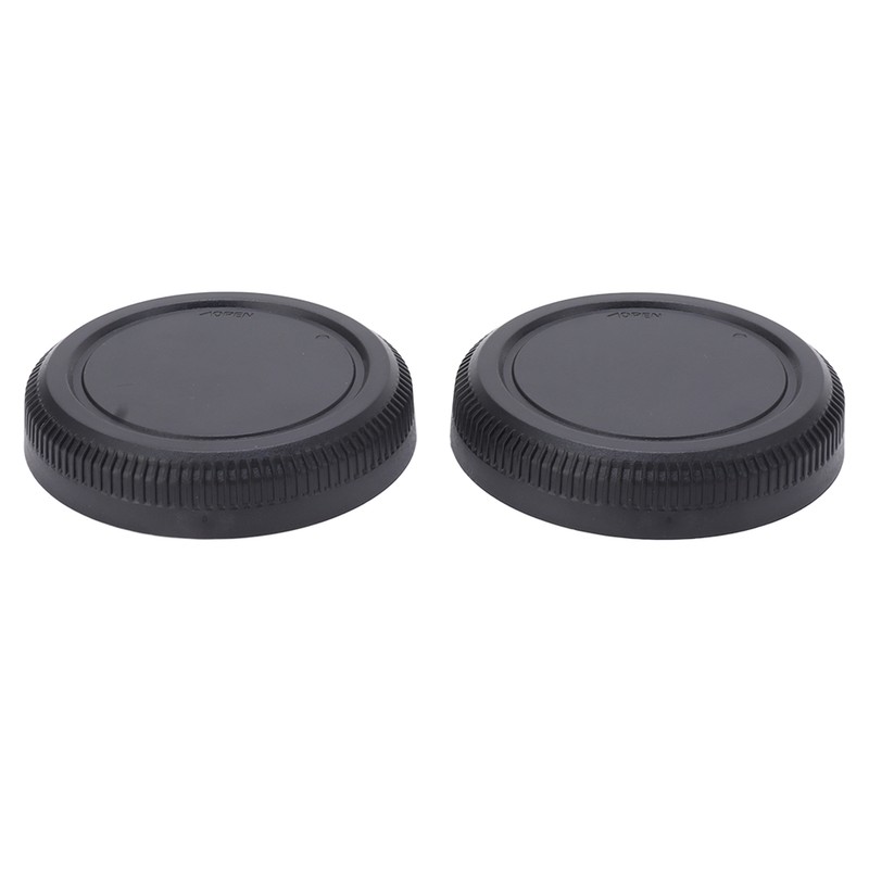 2PCS Lens Rear Caps ABS Plastic Snap On Lens Back