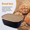 ECWAY Bread Box for Kitchen Countertop - Bamboo Fiber Bread