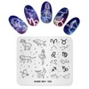 KADS Nail Stamping Stencils Nail Stamp Plates Night Sky Series