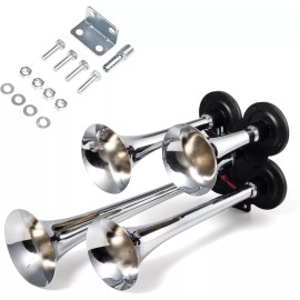 Horn FARBIN horn 178DB 4 horn 12V/24V truck car horn with electric solenoid