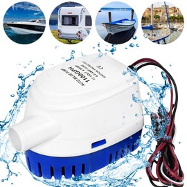 Meagkka Boat Bilge Pump 12V 1100GPH Automatic Submersible Bilge Pump for Marine RV with Float Switch