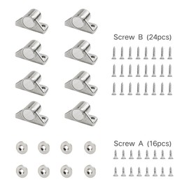 Sunivaca Magnetic Catches, Pack of 8 Door Magnetic Cabinet Door, Strong Door Magnetic Clasps, Silver Cabinet Magnets for Cabinet Doors, Door Magnets for Furniture Magnet, Magnetic Door Closer,