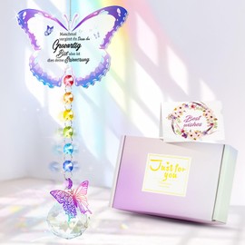 Gifts for Women, Girlfriend, Birthday Gift for Women - Crystal Chakra Suncatcher Pendant Gift for Best Friend, Sisters, Mum Small Gifts for Women Girls