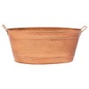 Achla Oval Copper Plated Tubs, Hammered Finish, 30.75" L, Pack