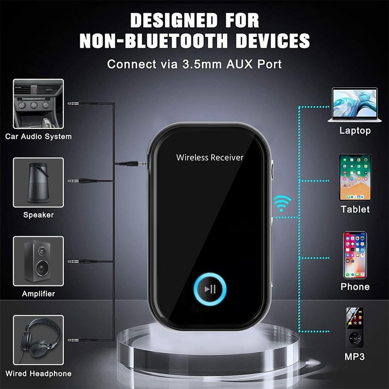 Bluetooth AUX Adapter for Car,3.5mm Wireless Receiver,AUX Bluetooth Car Adapter,Hands-Free