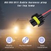 Augeny 2PCS H8 H9 H11 Female Adapter Wiring Harness Sockets