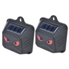 2pcs Animal Repeller Red LED Strobe Lights Waterproof Design Solar
