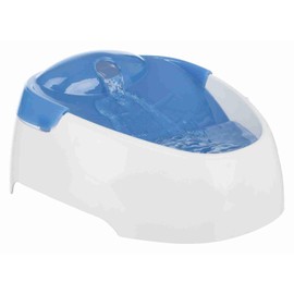 TRIXIE elektronischer Wasserspender "Trinkbrunnen Duo Stream, Kunststoff, 1 l/20 × 12 × 23 cm, weiß/blau" - 24462