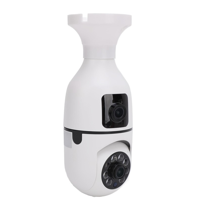 Light Bulb Security Cameras Motion Detection Dual Lens Light Socket