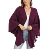 Moss Rose Womens Elegant Shawl Wraps Soft Open Front Poncho