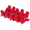10Pcs Red Foam Handmade Artificial Simulated Bird Yard Lawn Garden