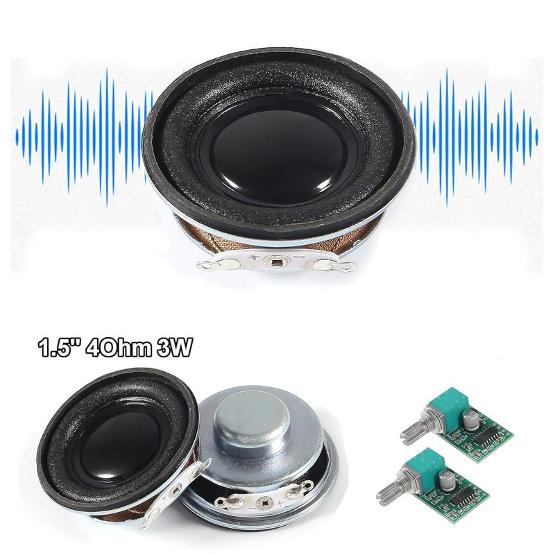 Full Range Speaker 1.5"/40mm 3W 4Ω Stereo Round Speaker and
