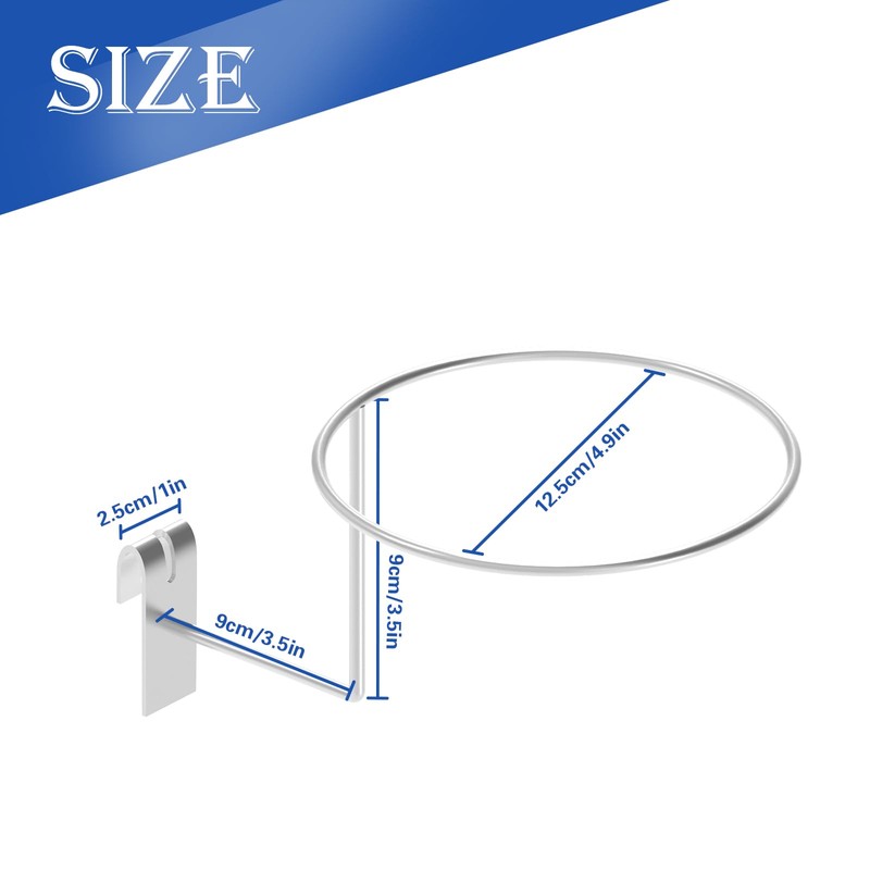 JoyHuaTrade 6 PCS Hat Displayer for Gridwall, Metal Gridwall Hat
